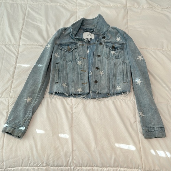 PISTOLA  STAR EMBROIDERY DENIM JACKET - Picture 2 of 9